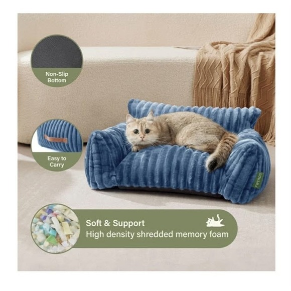 FWERDG Cute Couch Bed For Pets Supportive Cat Sofa Indoor Cats, Medium Dog Sofa - Picture 5 of 9